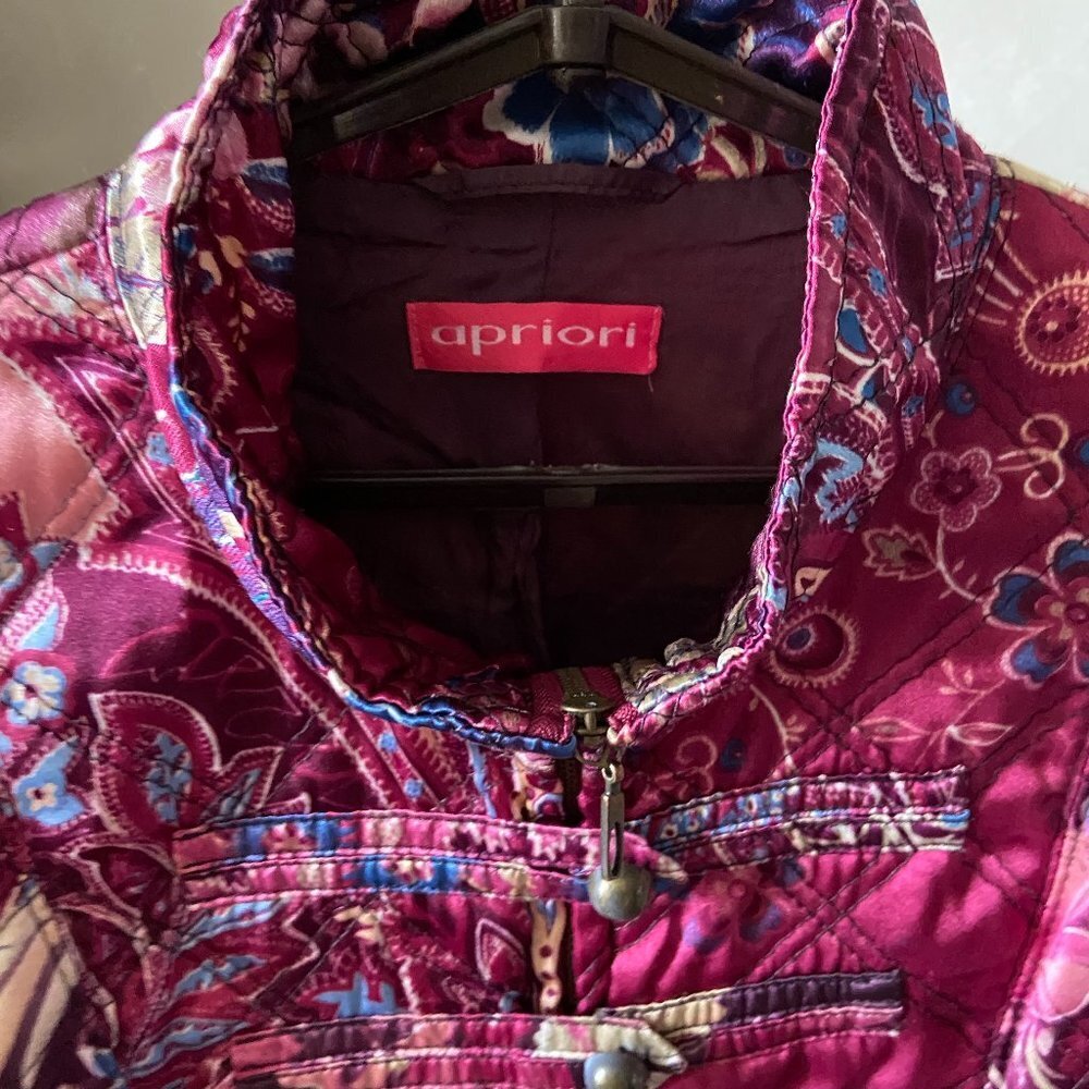 Apriori quilted jacket Floral Satin size 12 - Picture 5 of 10
